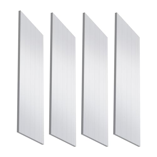 6061 Aluminum Flat Bar, 1/4" x 2-1/64" x 10" Rectangle Aluminum Bar Stock, T6511 Solid Mill Stock for Industrial Building, DIY Projects, Metal Crafting and Fabrication（4 Pcs ） - size: 1/4" x 2-1/64" x 10"