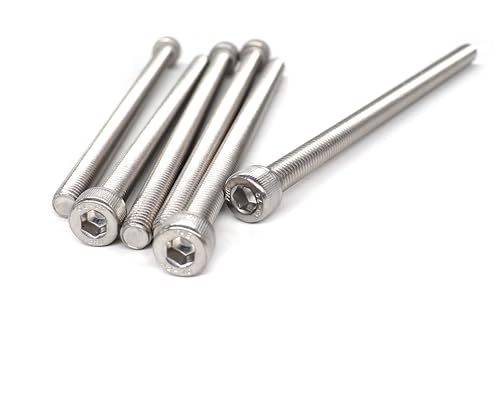 10pcs M4 x 120mm - 0.7mm Pitch Extra Long Hex Socket Cap Bolts Screws 304 Stainless Steel - size: M4x120mm 10pcs