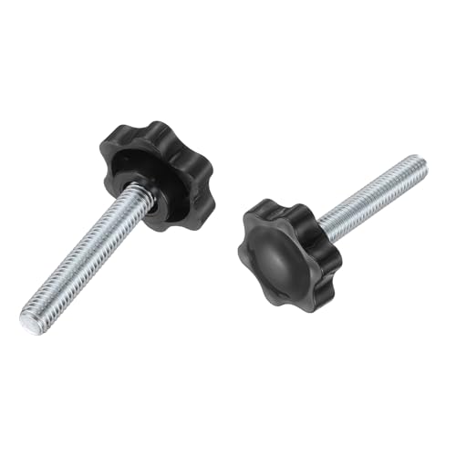 uxcell 2Pcs 3/8"-16 Star Knobs 2.2" Threaded Stud Male Clamping Knob - size: 3/8"-16, 2.2"