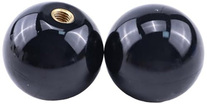2PCS Threaded Ball Knob M6x35mm Compatible with M6 screw Joystick Handle in lighting installation, control levers, lawn mower, sports equipment and more, Black 1-3/8"