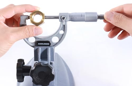 Accusize Industrial Tools 1-2 inch by 0.0001'' Ultra-Precision Outside Micrometer, Eg00-0002 - size: 1-2"