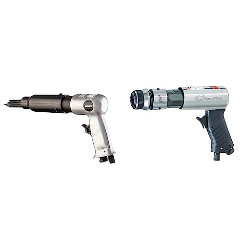 Sunex SX246 Pistol Grip Needle Scaler and Ingersoll Rand 114GQC Air Hammer - 3 PC Chisel Set