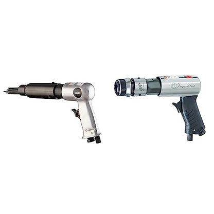 Sunex SX246 Pistol Grip Needle Scaler and Ingersoll Rand 114GQC Air Hammer - 3 PC Chisel Set