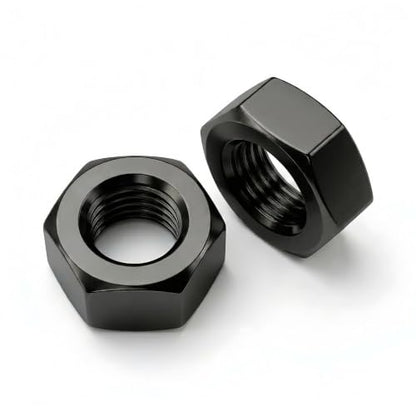 (10 Pack) M10 Hex Nuts, Black Oxide 304 Stainless Steel Hexagonal Nuts - size: M10