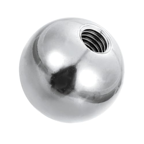 PATIKIL M6 x 20mm Ball Nuts Knob, 304 Stainless Steel Round Solid Silver Light Fixture Decorative Screw Cap Cover Machinery Hardware - size: M6x20mm
