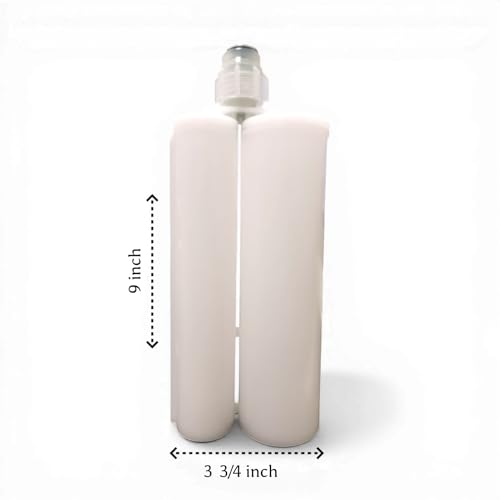 2-Part Empty Adhesive Cartridge, 400ml, 2:1 Ratio, C-System, Silicone Free, with Resealable Cap and Sealing Pistons, AC 400-02-10-01 (5)