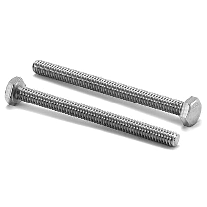 1/4-20 x 3 Hex Head Screw Bolt, 10Pcs 18-8 (304) Stainless Steel, Fully Threaded, Plain Finish, by SG TZH - size: 1/4-20 x 3"