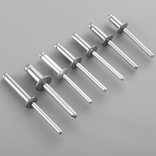 80pcs 1/4" x1/2" Aluminum Blind Rivets, 6.3 x 12mm Pop Rivets,Rivets for Metal,Silver - color: Aluminum, size: 1/4" x 1/2"