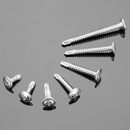 Mywish 650Pieces #8×1" for Sheet Metal Self-Tapping Screws 410 Stainless Steel Truss Head High-Strength Quick Tapping, Silver - color: Silver, size: #8x1" (650 pcs)