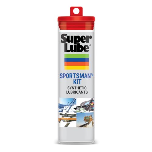 Super Lube Sportsman Kit - Multi-Purpose Synthetic Grease & Oil w/ Syncolon - Water Resistant Grease for Sporting Equipment - Long-Lasting Lubricant - Translucent White - 24 oz (11520)