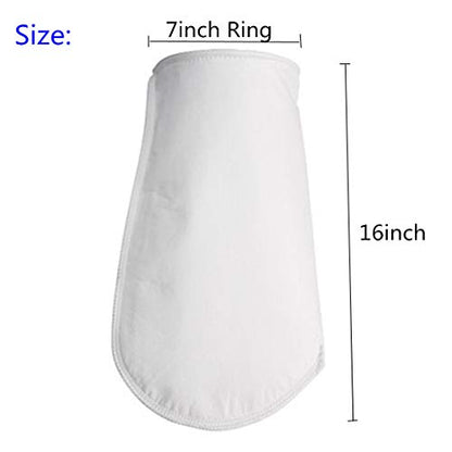 Felt Liquid Filter Socks Bag 150 Micron 7 Inch Ring by 16 Inch Long Industrial Filter Bags - 1Pack (150 Micron 7 x 16 Inch) - size: 150 Micron 7 x 16 Inch