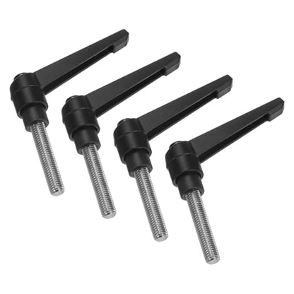 uxcell 4pcs Clamping Lever Handles, M8 x 40mm 304 Stainless Steel Threaded Male Stud, Adjustable Handles Locking Quick Release Ratchet Push Button Bolt Knobs, Black - size: M8 x 40mm