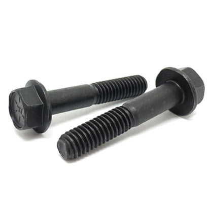 (25 Pieces) 5/16-18x2 Grade 8 Hex Flange Bolts Screws UNC Coarse Partial Threads Phos & Oil