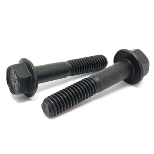 (25 Pieces) 5/16-18x2 Grade 8 Hex Flange Bolts Screws UNC Coarse Partial Threads Phos & Oil