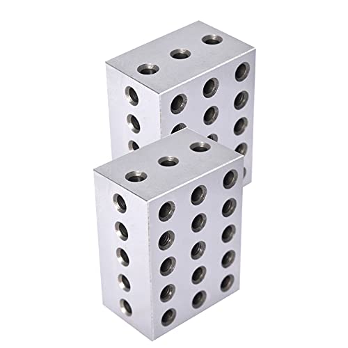 waltyotur 2-3-4 Blocks Matched Pair 23 Holes 2 3 4 Blocks .0003 Precision Ground Machinist Set Up Blocks HRC 55-62