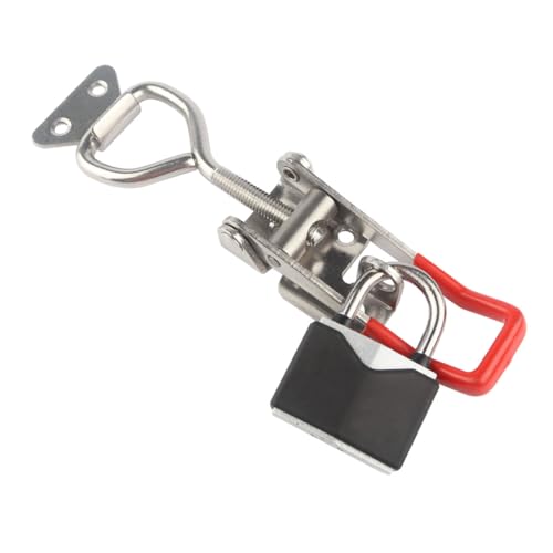 4003 Toggle Latch Clamp, 304 Stainless Steel Adjustable Toggle Latches With Lock Hole, 1320Lbs Holding Capacity Heavy Duty Toggle Clamp For Locking Freezer Door, Storage Boxes, 2Pcs