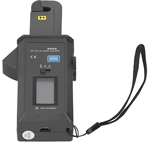Current Tester, AC DC Clamp Leaker Leakage Current Tester 0mA‑60.0A 99 Units Digital Clamp Meter