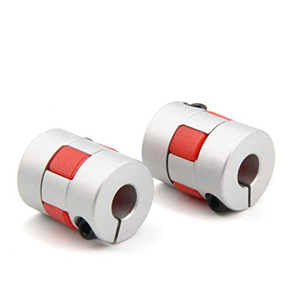 2PCS 8mm to 8mm Aluminium Plum Flexible Shaft Coupling Diameter20mm Length25mm 8x8mm Motor Connector Flexible Coupler for 3D Printer CNC Machine and Servo Stepped Motor（8x8mm） - size: D20 L25, style: 8x8mm