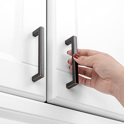 KOOFIZO 30 Pack 3-3/4 in Oil Rubbed Bronze Cabinet Pulls Drawer Handle 1816 - color: Oil Rubbed Bronze, size: 3-3/4" CC - 30Pcs, style: Modern