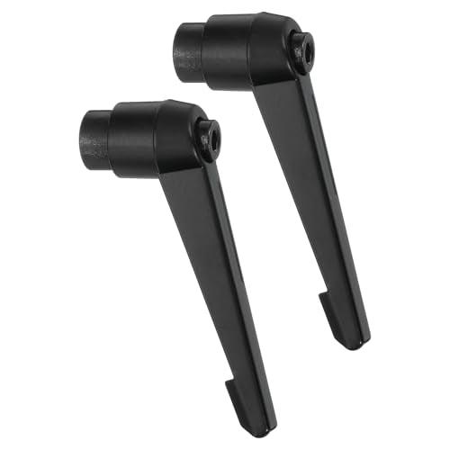 uxcell 2Pcs M12 Adjustable Knobs Handle Female Thread Push Button Ratchet Quick Release Locking Rotating Bolt for Lathe Machinery, Black - size: M12