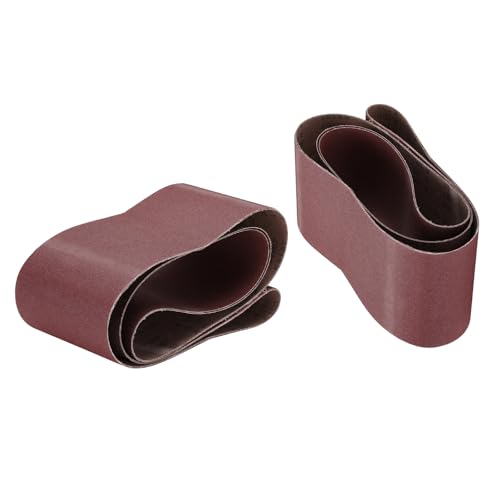 uxcell 2pcs 6" x 89" Sanding Belts 100 Grits Aluminum Oxide - size: 100 Grits