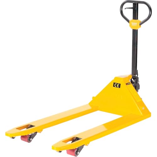 Global Industrial Industrial Duty Pallet Jack with 27" W x 48" L Forks, 5500 lb. Capacity, General Purpose Manual Pallet Truck for Warehouse, Manufacturing and Retail