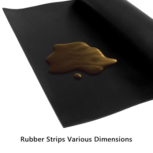 Neoprene Rubber Sheet 1/16" Thick x 16" Wide x 118" Long, Solid Rubber Sheets, Rolls & Strips for Gaskets Material, Pads, Crafts, Weather Stripping, Flooring, Black - size: 1/16" T x 16" W x 118" L