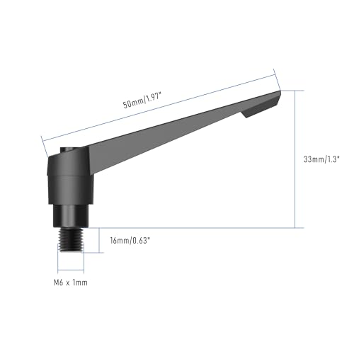 2PCS Clamping Lever Handles, M6 x 16mm Male Thread, Adjustable Quick Release Locking Rotating Screw Bolt Stud Knobs Apply for Lathe Machinery, Black - size: M6 x 16mm