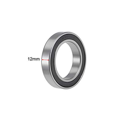 6908-2RS Ball Bearings 40x62x12mm Double Sealed Chrome Steel Z2 ABEC1 2pcs - size: 40x62x12mm