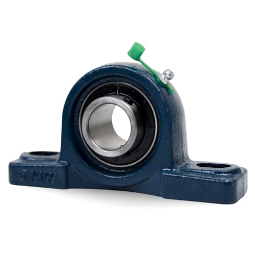Jeremywell UCP202-10 Pillow Block Bearing (2 Pack), 5/8 inch Bore, 2 Bolt Flange Mounted, Solid Cast Iron Base, Self-Alignment - size: UCP202-10
