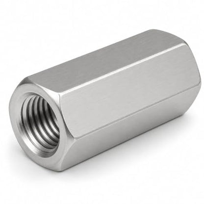 12 Pack 3/8-16 UNC Coupling Nuts, 304 Stainless Rod Couplers - color: Stainless Steel, size: 3/8-16 x 1-3/4"