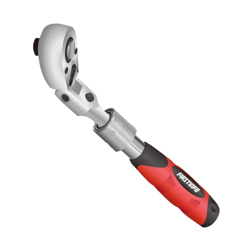 FIRSTINFO 1/4 Drive Locking Flex-Head Ratchet Wrench Extendable, 72-Tooth - size: 1/4-Inch Drive