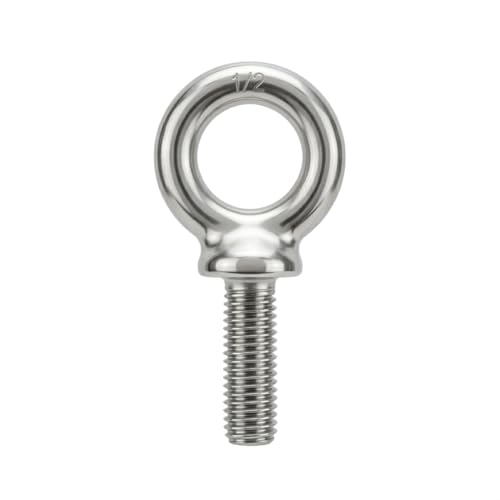 HomelyNest Eye Bolt 1/2"-13 x 1-1/2" - Heavy Duty 304 Stainless Steel Shoulder Eye Bolt for Lifting, Marine Grade, Machinery, 10 Packs - size: 1/2