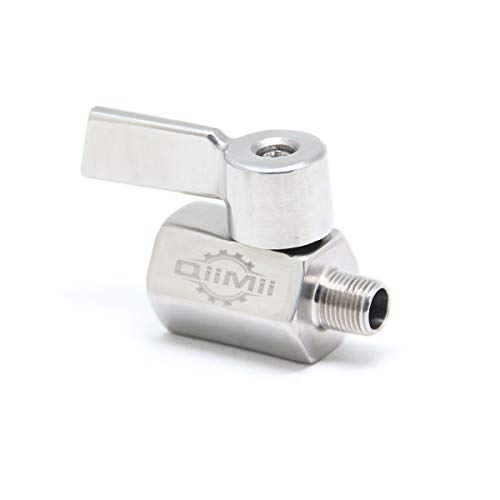 1/8" New Stainless Steel 304 Mini Ball Valve NPT Female x Male Thread SS304 2PCS - size: 1/8"(Female x Male)
