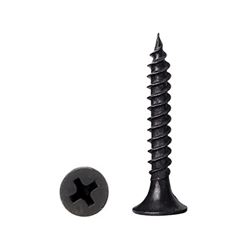 #6 x 1-3/8" Flat Head Self-Tapping Wood Screws for Shelving (100PCS) - size: #6 x 1-3/8'' (100Pcs)