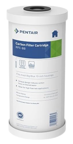 Pentair Pentek RFC-BB Big Blue Radial Flow Carbon Water Filter - size: Pack of 1, style: 10" x 4.5"