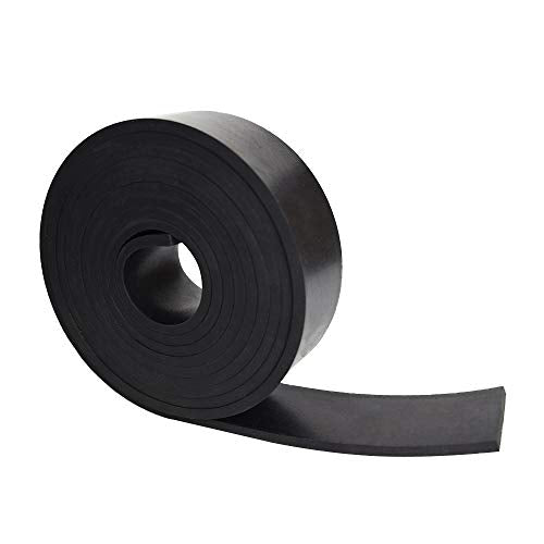DOBTIM Neoprene Rubber Strips 1/4 (.250)" Thick X 2" Wide X 10' Long, Solid Rubber Rolls Use for Gaskets DIY Material, Supports, Leveling, Sealing, Bumpers, Protection, Abrasion, Flooring, Black - size: 2" X 10', style: .250" thick (No Adhesive）