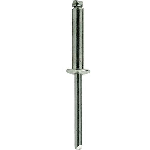 Fastenere Pop Rivets - 3/16" x 1" (25pcs) Heavy Duty, Open-End, Stainless Steel, Dome-Head Blind Rivets, Corrosion-Resistant, High Tensile & Shear Strength, 6-16 Gap 0.876"-1.00" - size: 3/16" x 1" (6-16) (25 Pack)