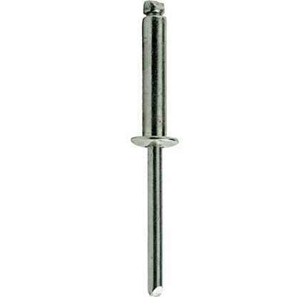 Fastenere Pop Rivets - 3/16" x 1" (25pcs) Heavy Duty, Open-End, Stainless Steel, Dome-Head Blind Rivets, Corrosion-Resistant, High Tensile & Shear Strength, 6-16 Gap 0.876"-1.00" - size: 3/16" x 1" (6-16) (25 Pack)