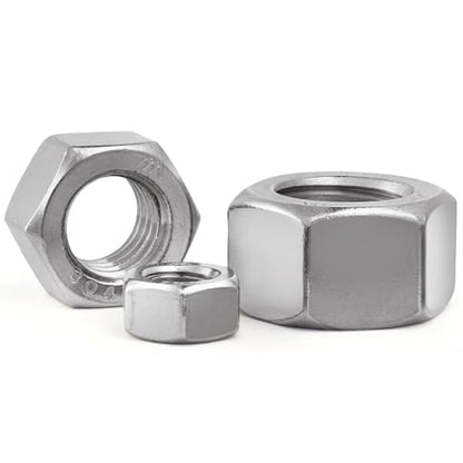 VGBUY 20pcs 1/2-13 Hex Nuts, 304 Stainless Steel 18-8 External Hex nut 1/2 13 inch, SAE Hex Machine Screw Nuts Hardware Nuts (VG01303) - size: 1/2"-13(20pcs)