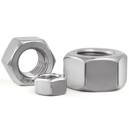 VGBUY 250pcs #6-32 Hex Nuts, 304 Stainless Steel 18-8 External Hex nut 6-32, SAE Hex Machine Screw Nuts Hardware Nuts (VG01311) - size: #6-32(250pcs)
