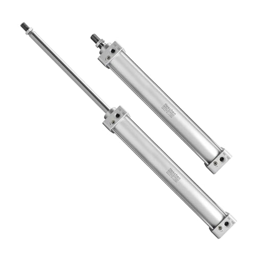 Heschen Tie-Rod Pneumatic Air Cylinder, SC 50-300, 50mm Bore, 300mm Stroke, PT 1/4 Port, Double Acting, Adjustable Cushion, Self-Lubricating Actuator for Industrial & Woodworking - size: 300mm Stroke
