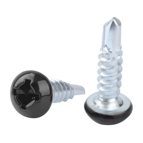 Pan Head Metal RV Screws Black #8 X 5/8" - 100 Pcs - size: #8x5/8"