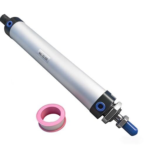CG WEITENG Pneumatic Mini Pneumatic Cylinder MAL Single Rod Aluminum Double Acting Pneumatic Cylinder 32mm Bore 150mm Stroke(MAL32x150) - color: MAL-32 mm, size: 150 mm
