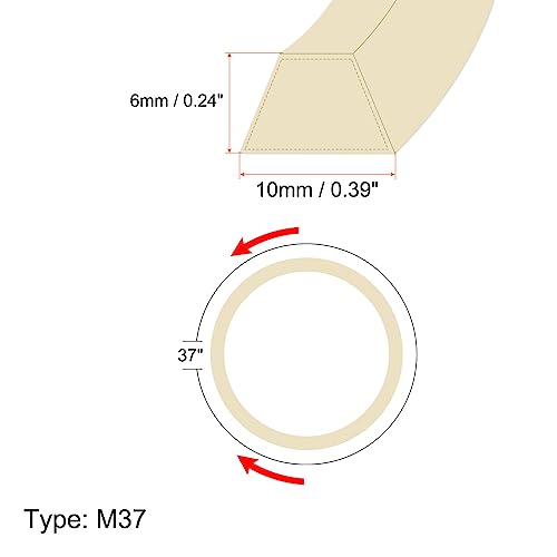 HARFINGTON M37 Industrial Sewing Machine Belt 37" Pitch Girth Rubber Triangle V-Belt - size: M37