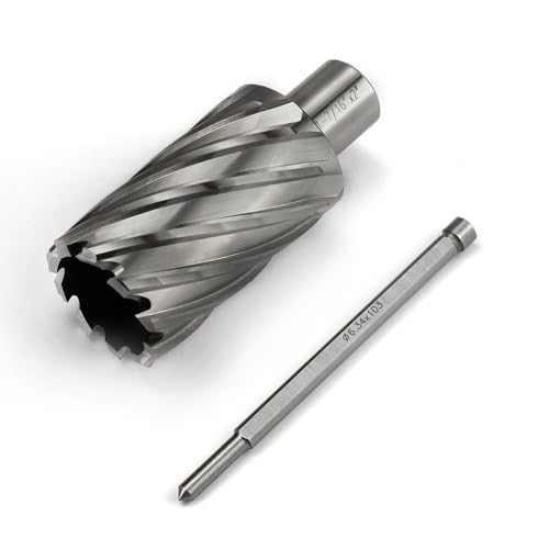 Annular Cutter JESTUOUS 3/4 Inch Weldon Shank 1-7/16 Cut Dia 2 Cut Depth
