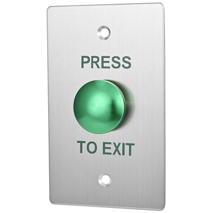 Push to Exit Button for Door Access Control Big Press Button Waterproof Stainless Steel Shell with Back Mounted Box NO/COM Output - color: 4.5''x2.8'' with Box