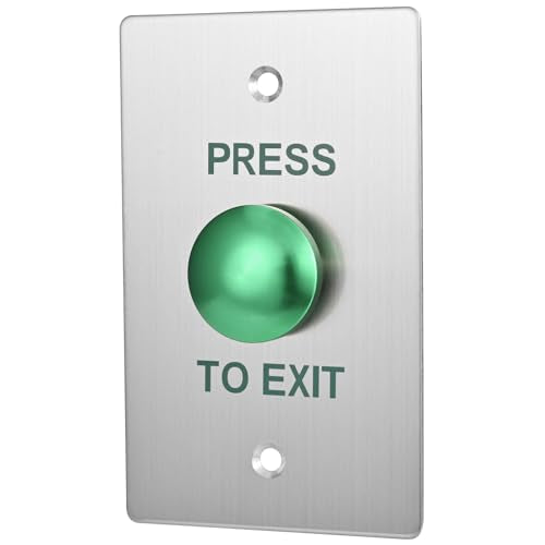 Push to Exit Button for Door Access Control Big Press Button Waterproof Stainless Steel Shell NO/COM Output - color: 4.5''x2.8''