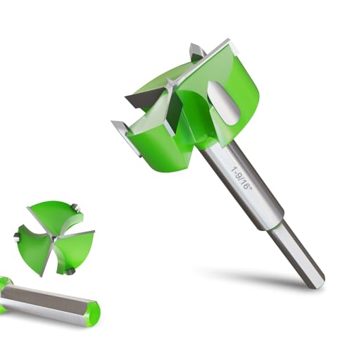 Forstner Drill Bit 1-9/16"(40mm), Triple Flute Tungsten Carbide Tipped - size: (1-9/16" 40mm)