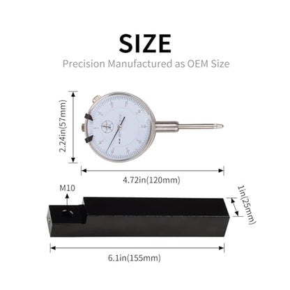 6434 Sleeve Height & Counterbore Gauge, 0-1" Dial Indicator with 0.001" Graduation, Diesel Engine Cylinder Liner Measuring Tool, Caterpillar Cummins Detroit Diesel Compatible